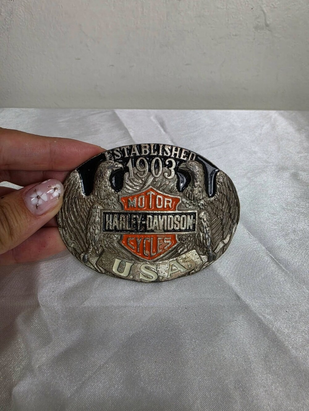 Vintage 1903 Harley-Davidson Buckle made in USA